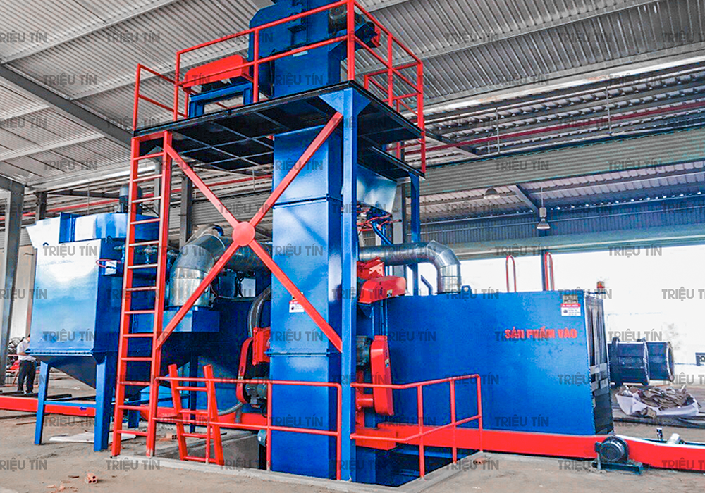 Máy phun bi tự động cho dầm thép